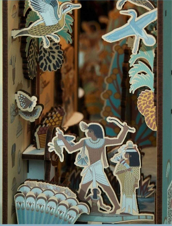 Egypt Nebamun's Garden DIY Wooden Book Nook Kit