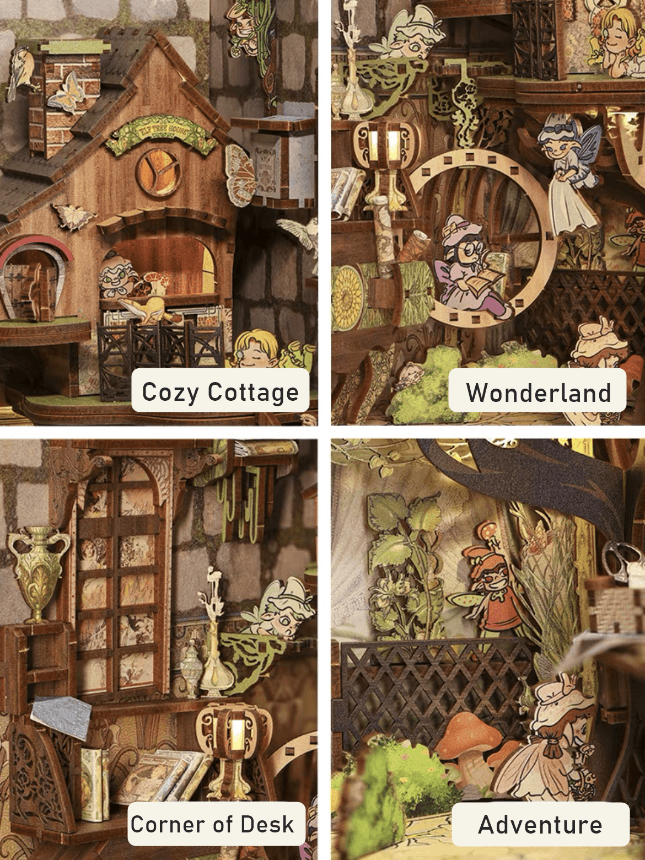 Elven Paradise | DIYBook Nook Kit | Bookshelf Decor