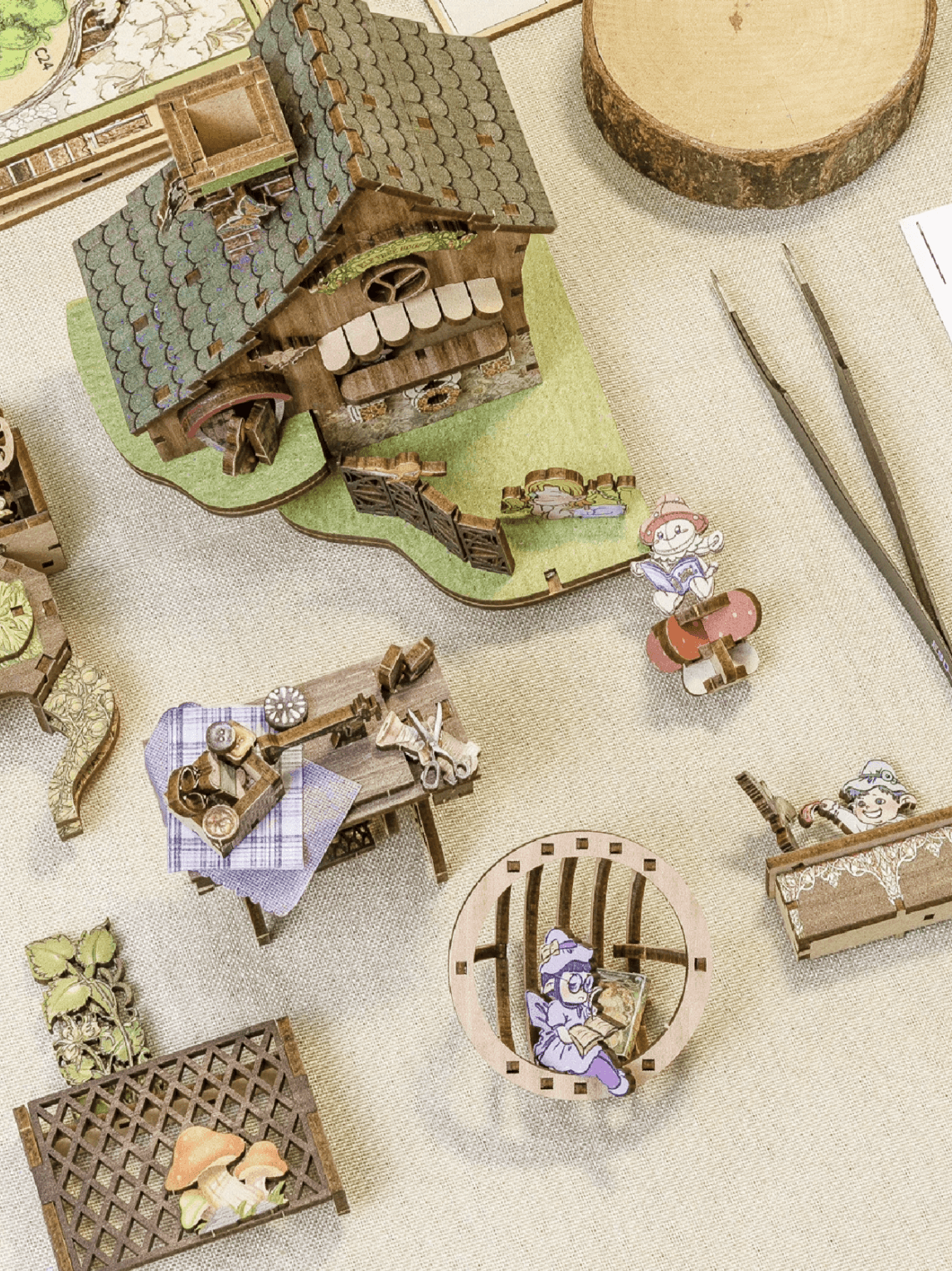 Elven Paradise | DIYBook Nook Kit | Bookshelf Decor