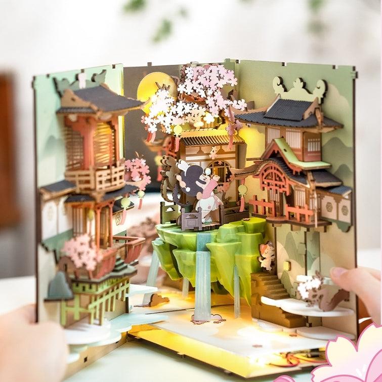 Falling Sakura - DIY Wooden Book Nook Kit
