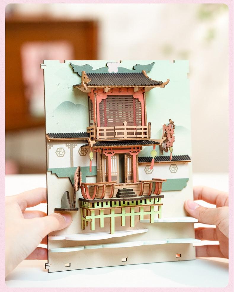 Falling Sakura - DIY Wooden Book Nook Kit