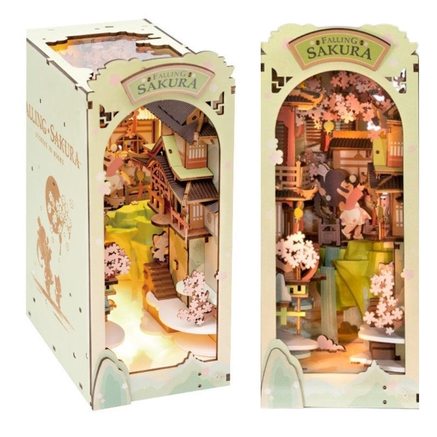Falling Sakura - DIY Wooden Book Nook Kit