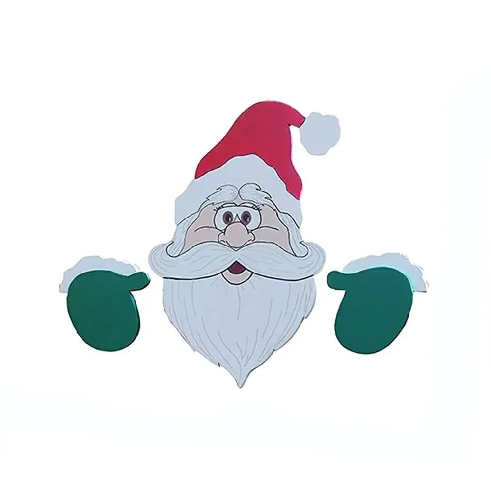 Fence Panel Christmas Decor – Adorable Santa, Snowman, and Reindeer Peekers for Whimsical Indoor and Outdoor Christmas Charm