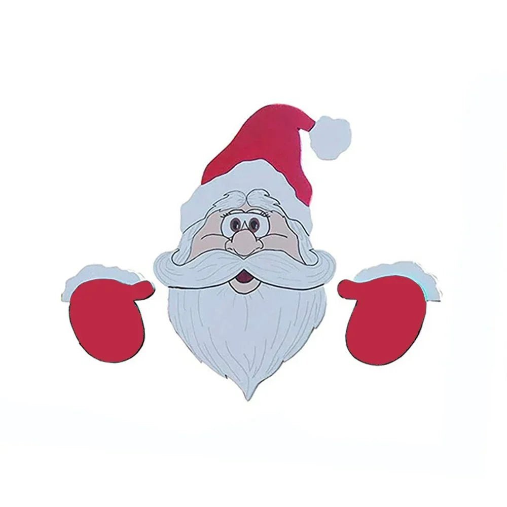 Fence Panel Christmas Decor – Adorable Santa, Snowman, and Reindeer Peekers for Whimsical Indoor and Outdoor Christmas Charm