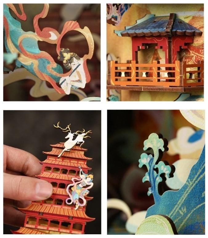 Flying Apsaras - DIY Wooden Book Nook Kit