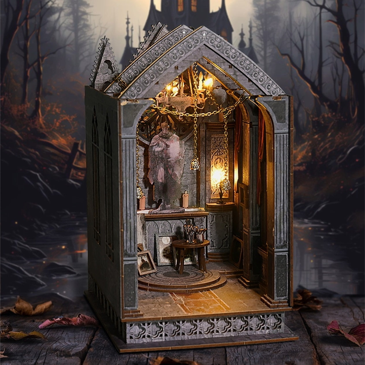 Quiet Night Prayer DIY Book Nook Kit | Gothic Church Inspired