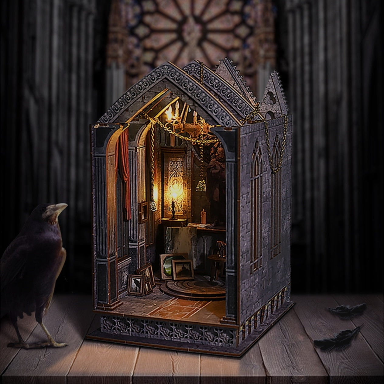 Quiet Night Prayer DIY Book Nook Kit | Gothic Church Inspired
