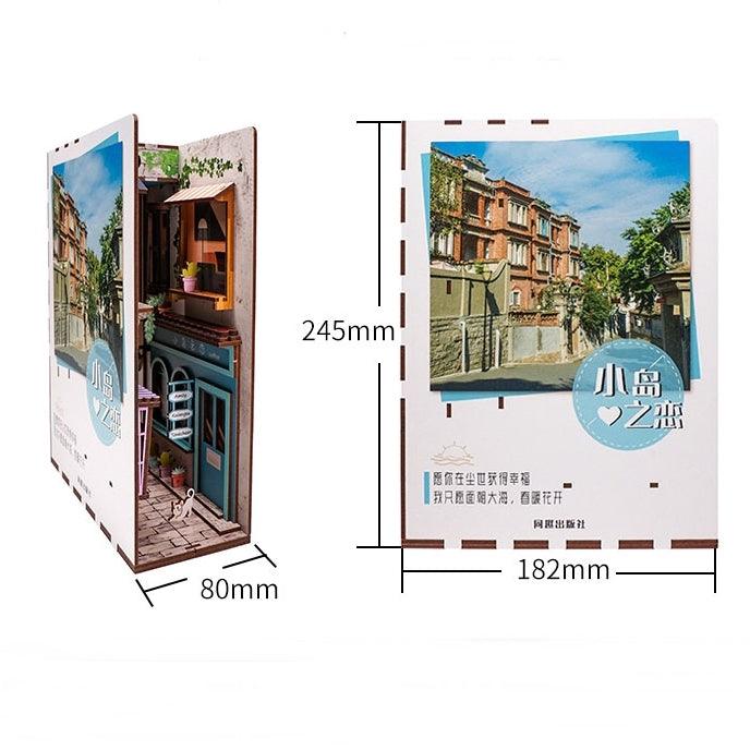 Romantic Island - DIY Book Nook Kit - Bookshelf Insert