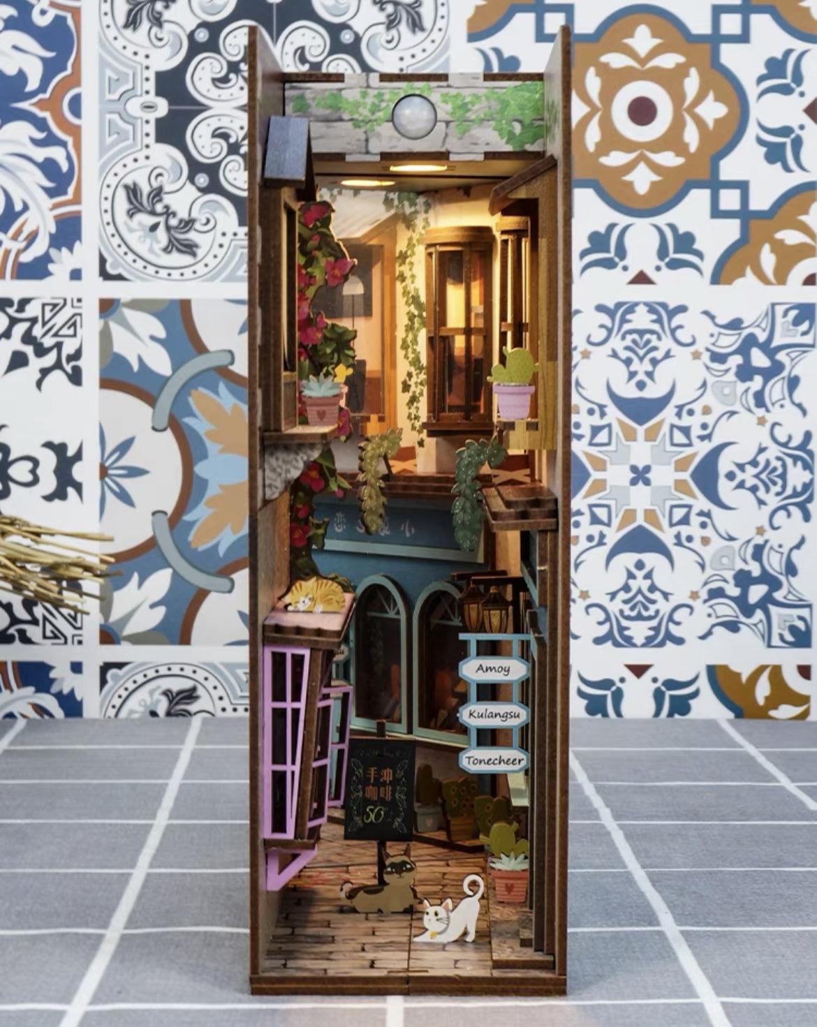 Romantic Island - DIY Book Nook Kit - Bookshelf Insert