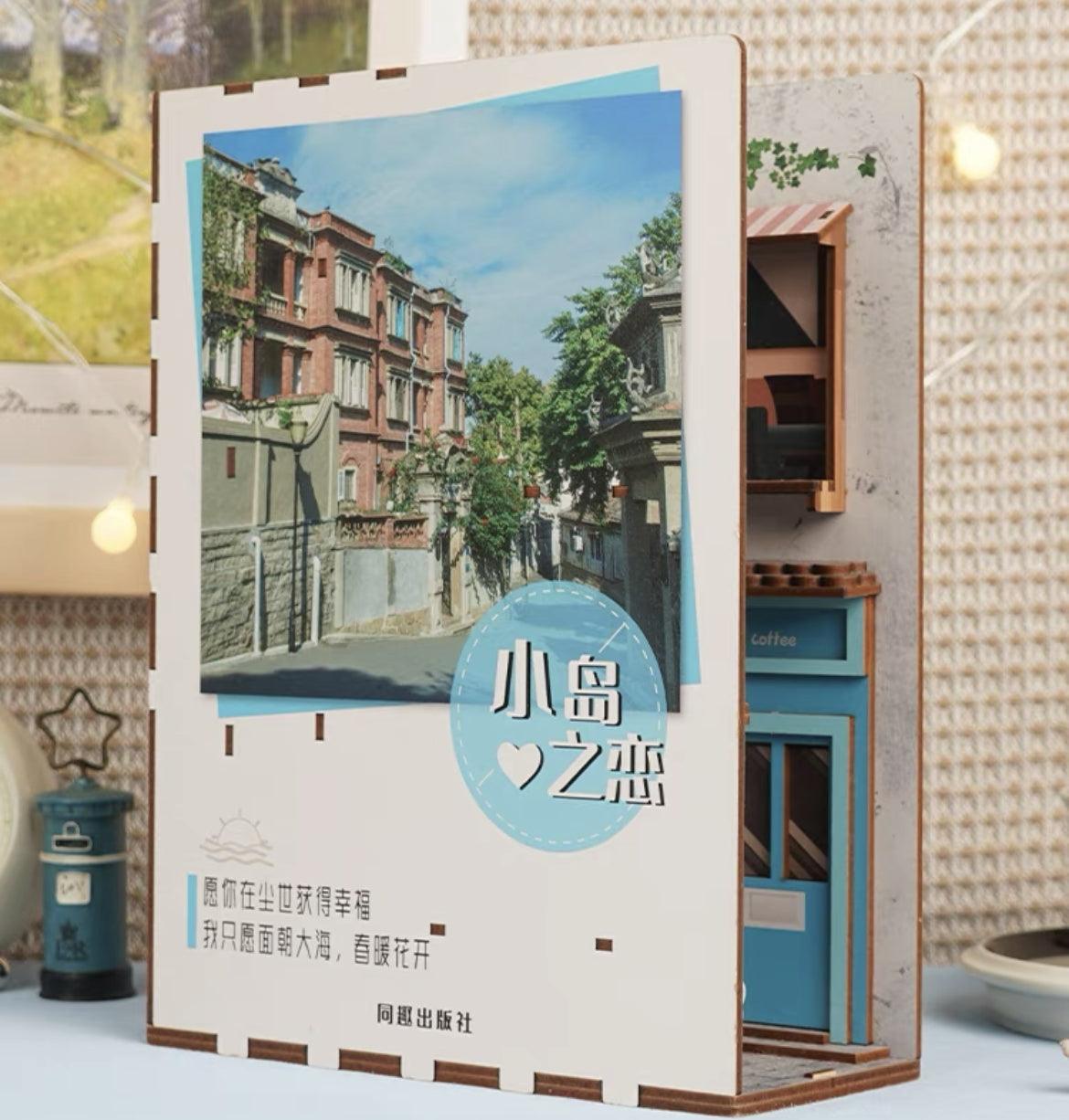 Romantic Island - DIY Book Nook Kit - Bookshelf Insert