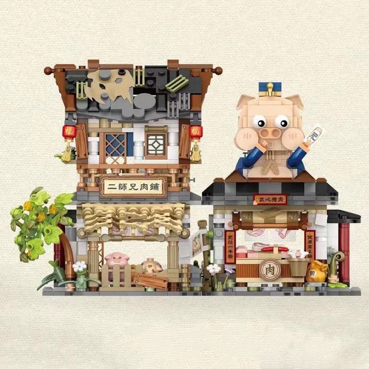 Ancient Honey Bee & Bacon Shops Micro Building Set Collection