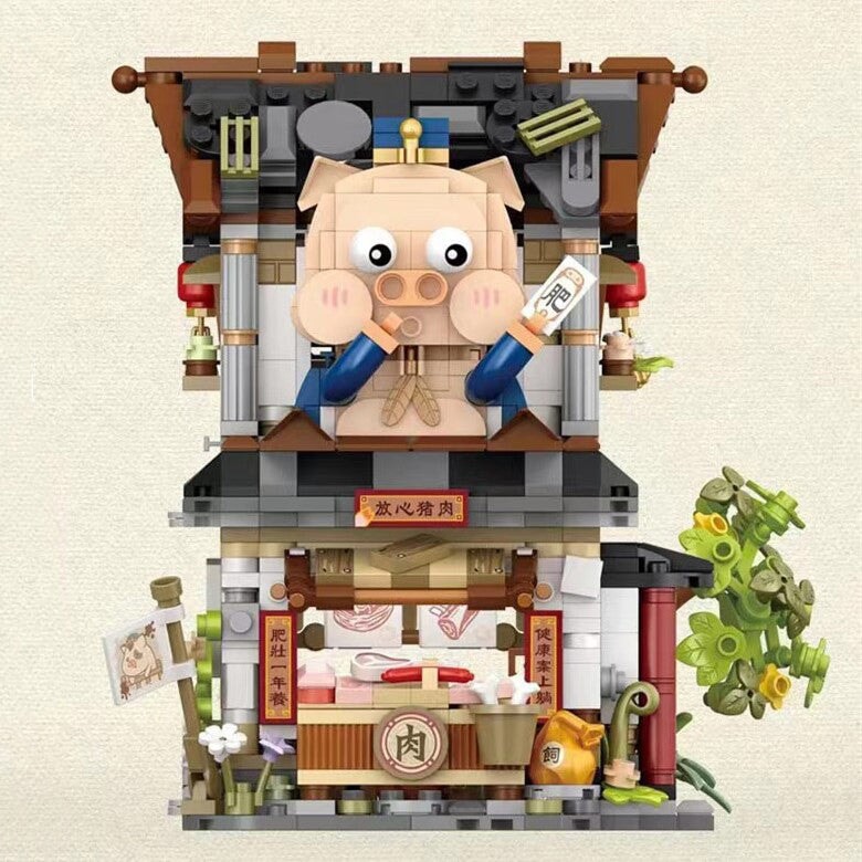 Ancient Honey Bee & Bacon Shops Micro Building Set Collection