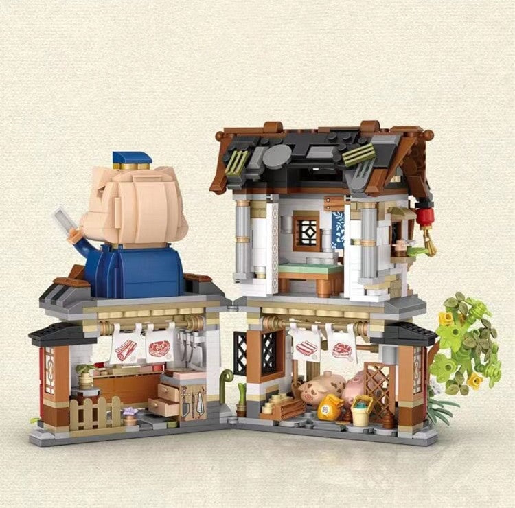 Ancient Honey Bee & Bacon Shops Micro Building Set Collection