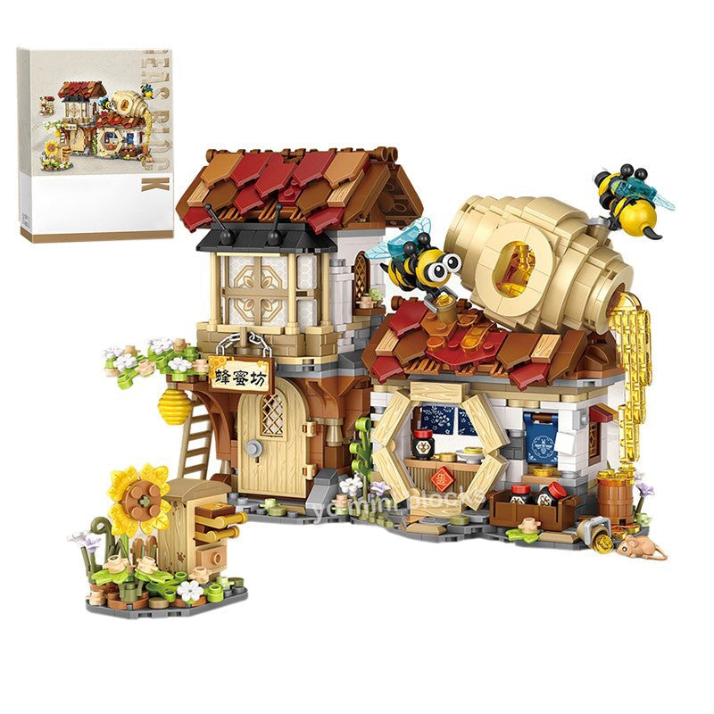 Ancient Honey Bee & Bacon Shops Micro Building Set Collection