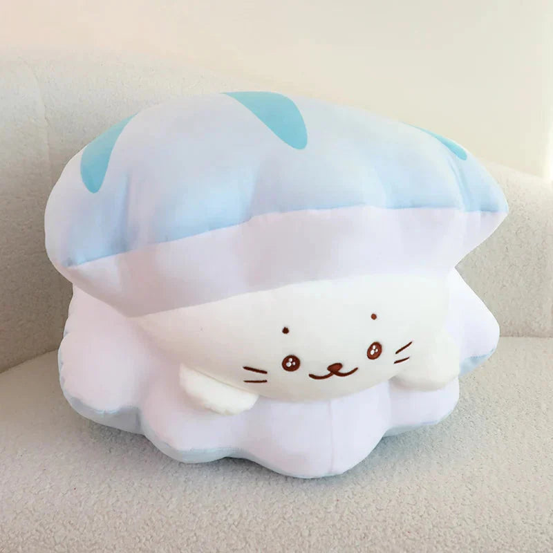 Blue Oyster White Seal Plushie