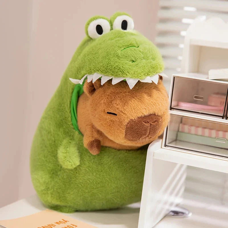 Capybara Green Dinosaur Outfit Plushie