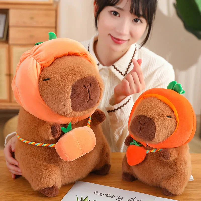 Capybara with Vegetable Hats Plushie
