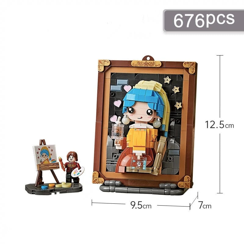 Caricature Famous Paintings Micro Building Blocks