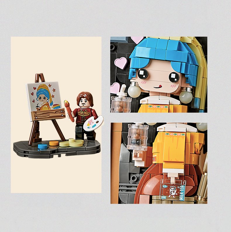 Caricature Famous Paintings Micro Building Blocks