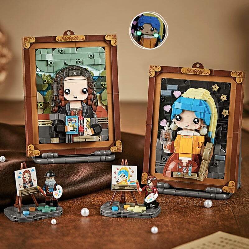 Caricature Famous Paintings Micro Building Blocks