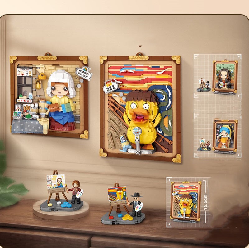 Caricature Famous Paintings Micro Building Blocks