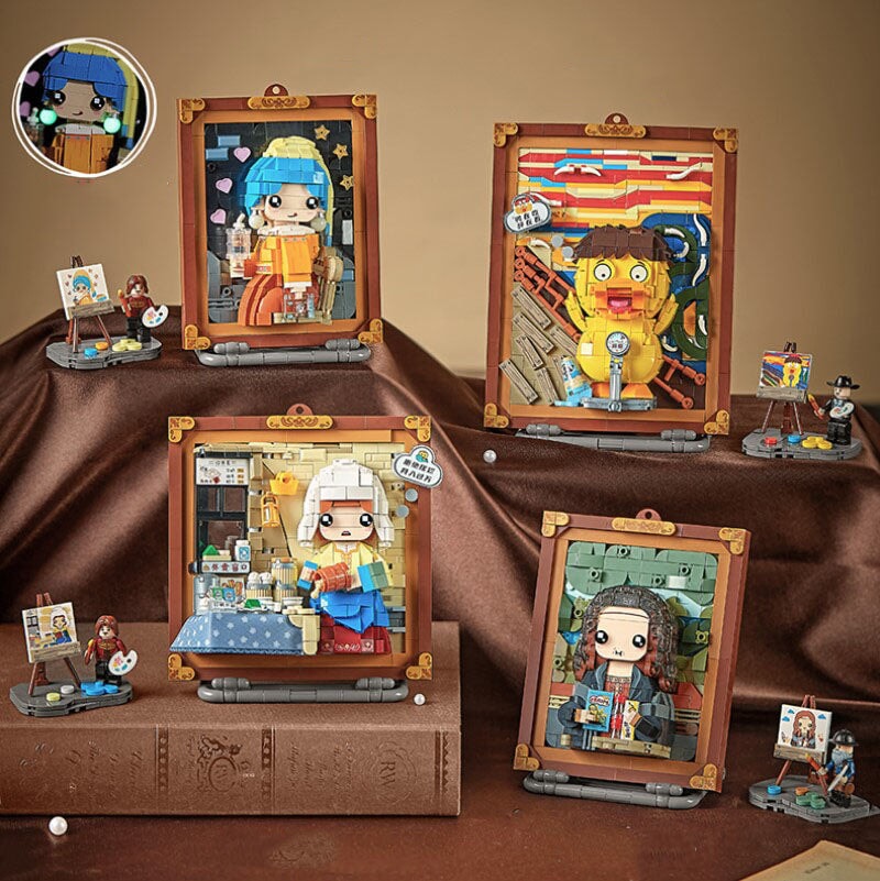 Caricature Famous Paintings Micro Building Blocks