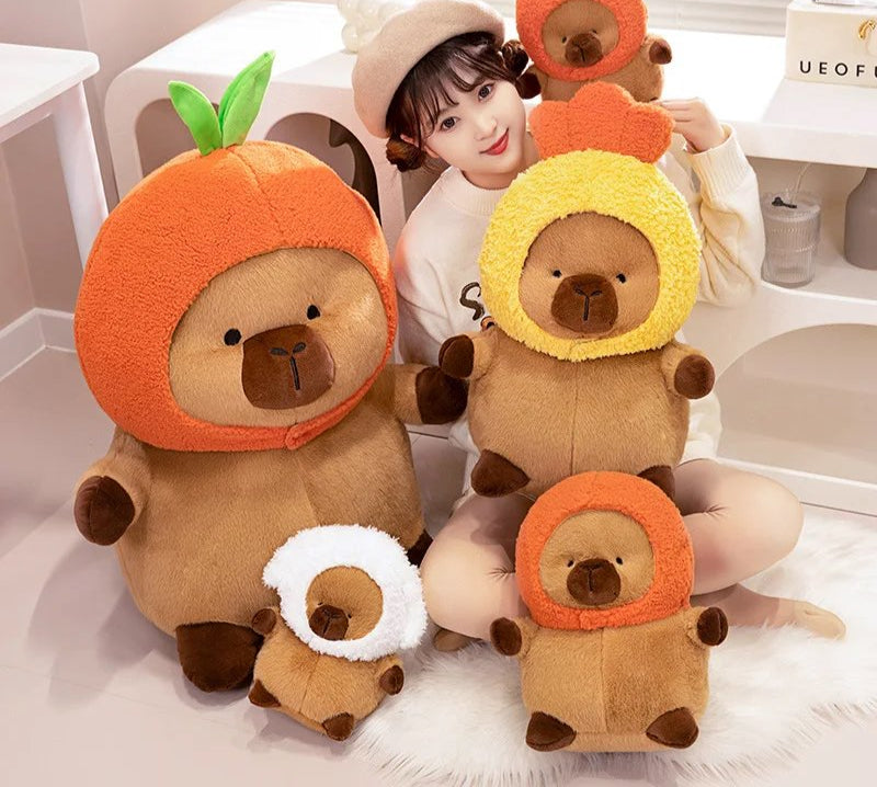 Chubby Capybara Plushie With Hat