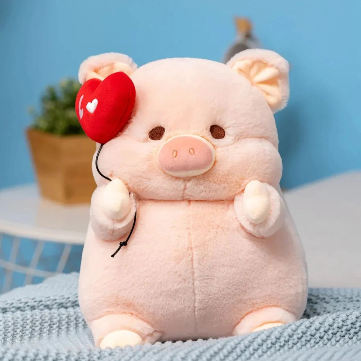 Chunky Love Heart Piggy Plushie