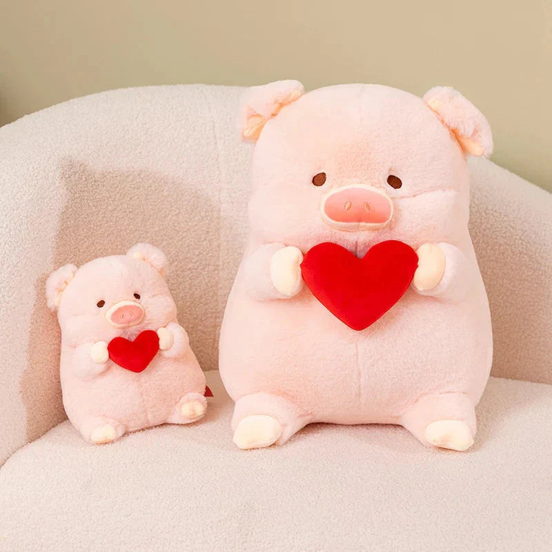 Chunky Love Heart Piggy Plushie