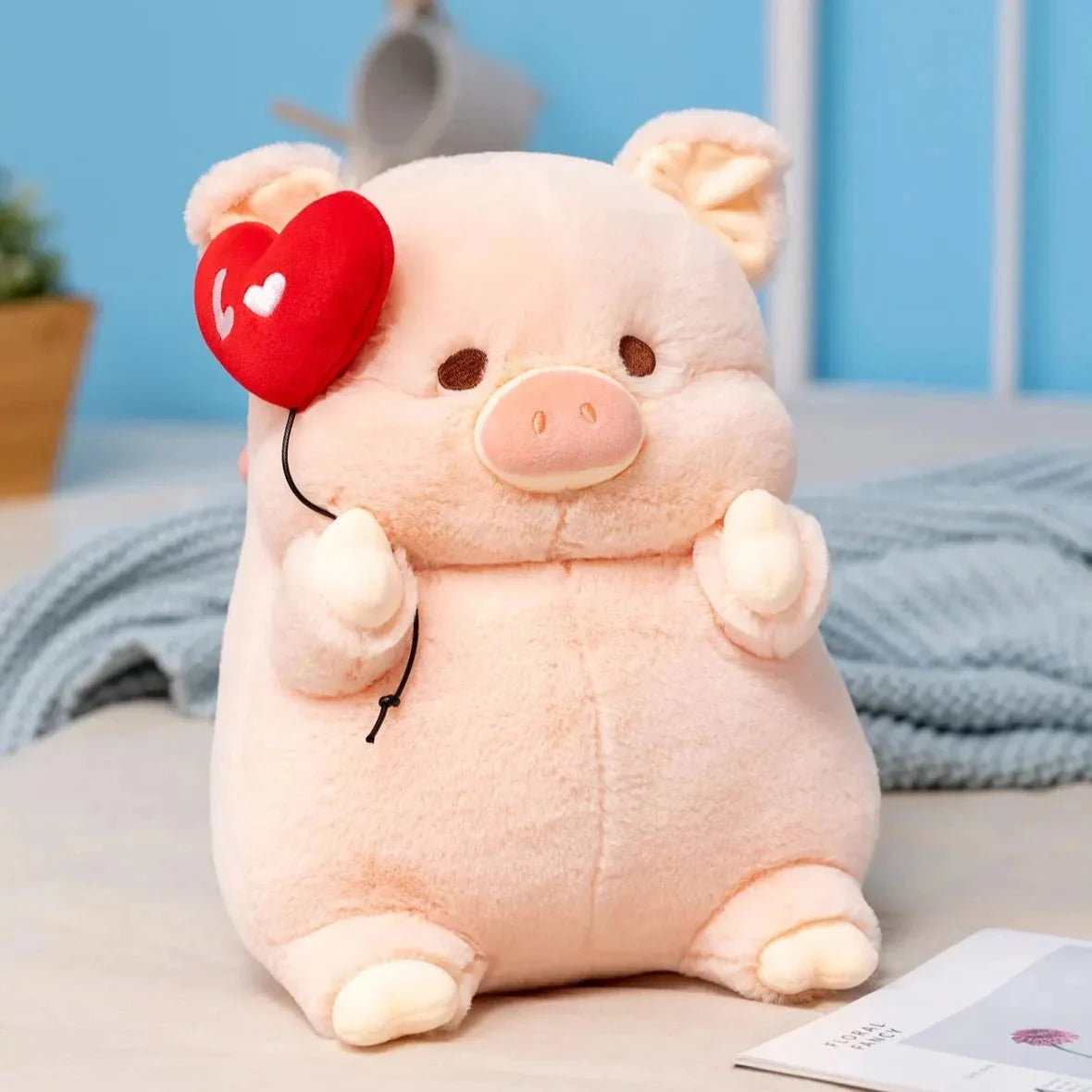 Chunky Love Heart Piggy Plushie