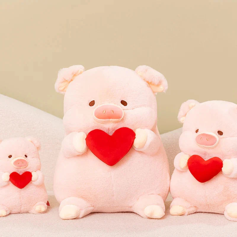 Chunky Love Heart Piggy Plushie