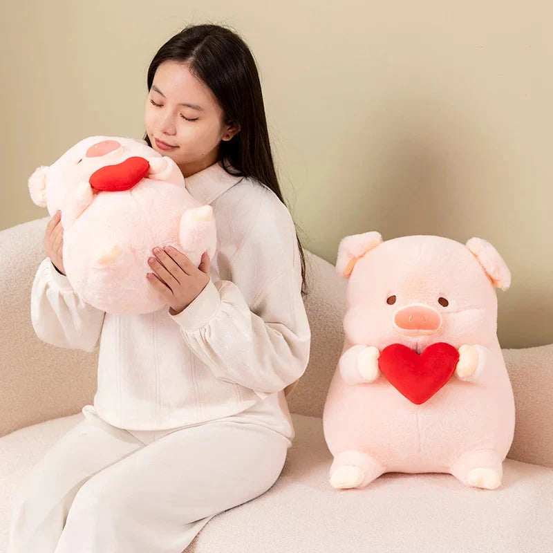 Chunky Love Heart Piggy Plushie