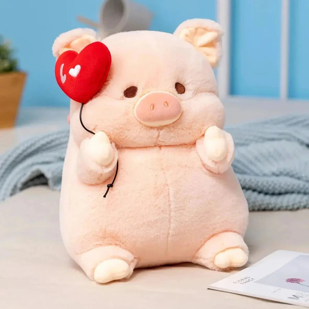 Chunky Love Heart Piggy Plushie