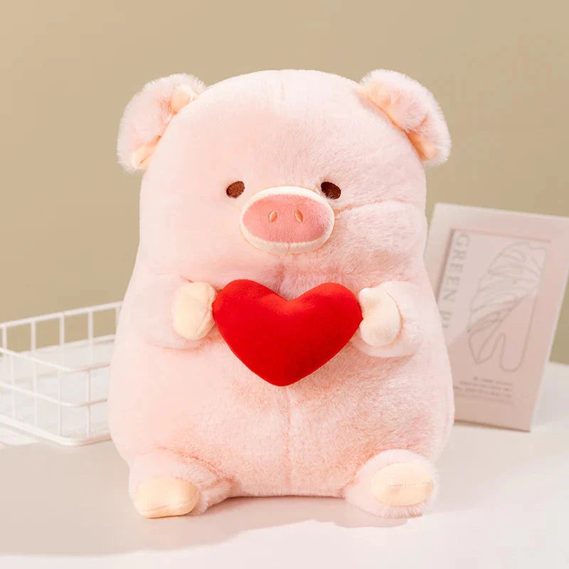 Chunky Love Heart Piggy Plushie