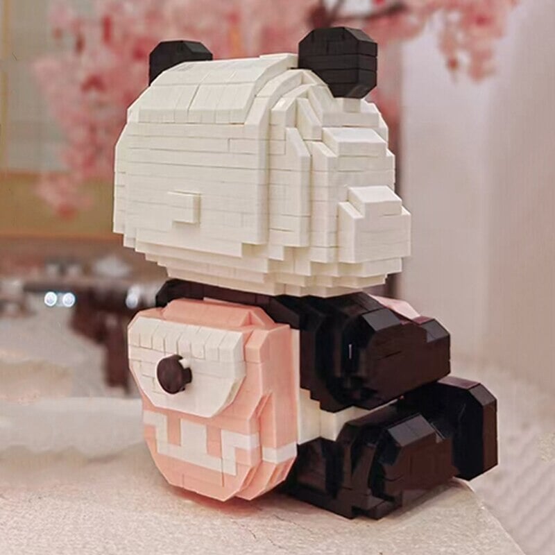 Coco and Bobo Pandas in Love LED Nano Building Blocks