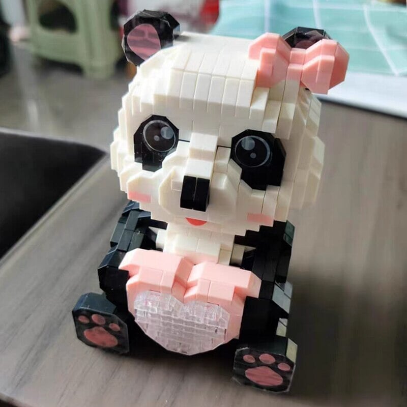 Coco and Bobo Pandas in Love LED Nano Building Blocks