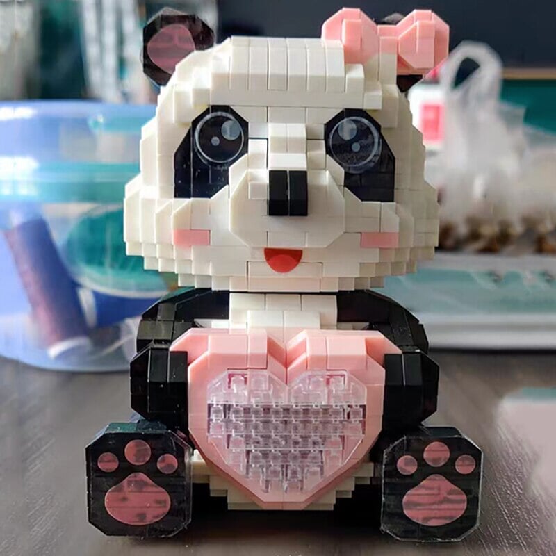 Coco and Bobo Pandas in Love LED Nano Building Blocks