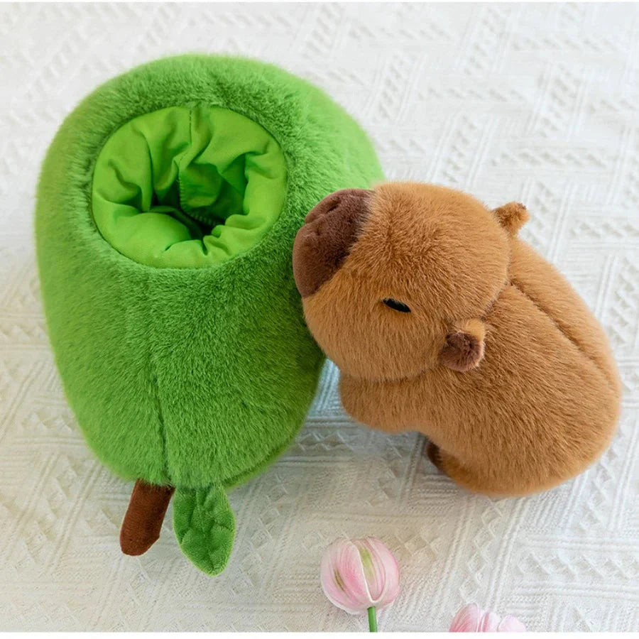 Fluffy Avocado Capybara Plushie