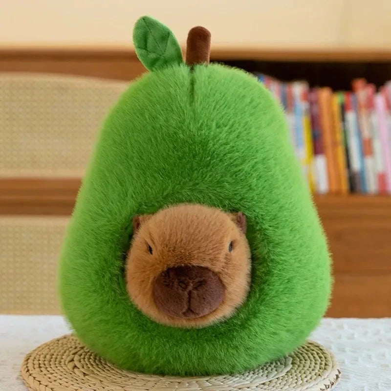 Fluffy Avocado Capybara Plushie