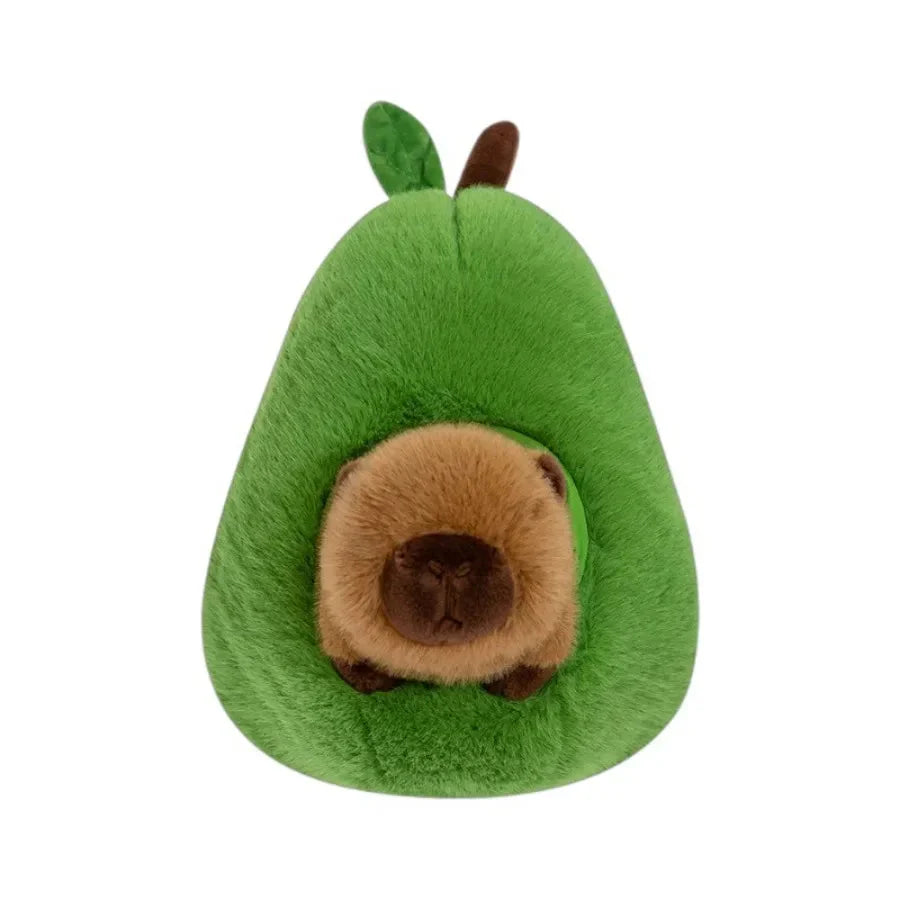 Fluffy Avocado Capybara Plushie