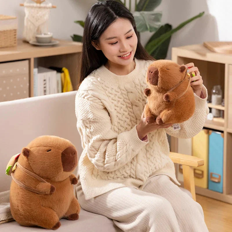 Fluffy Capybara Burger Bag Plushies