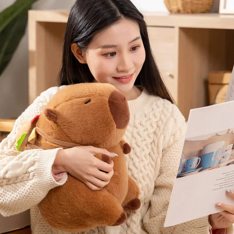 Fluffy Capybara Burger Bag Plushies