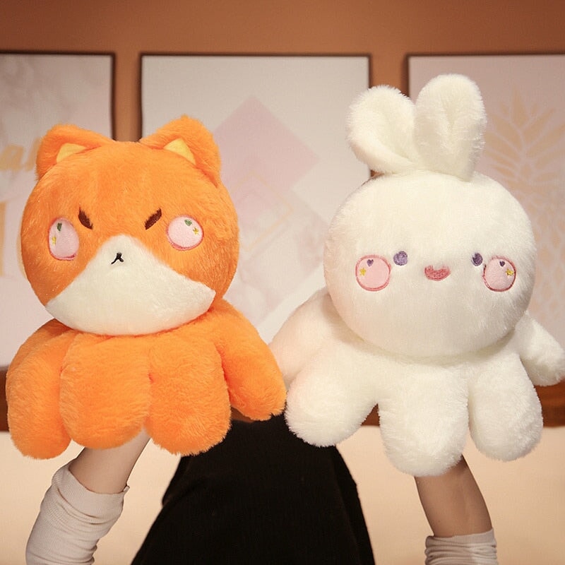 Fluffy Octo-Animal Fox Cat Bunny Bear Plushies
