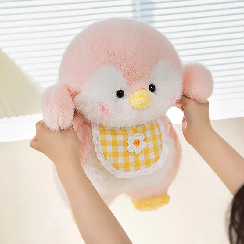 Fluffy Penguin Squad Plushies with Bib