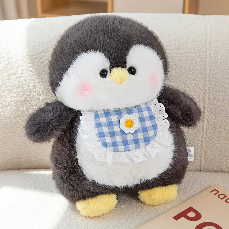 Fluffy Penguin Squad Plushies with Bib