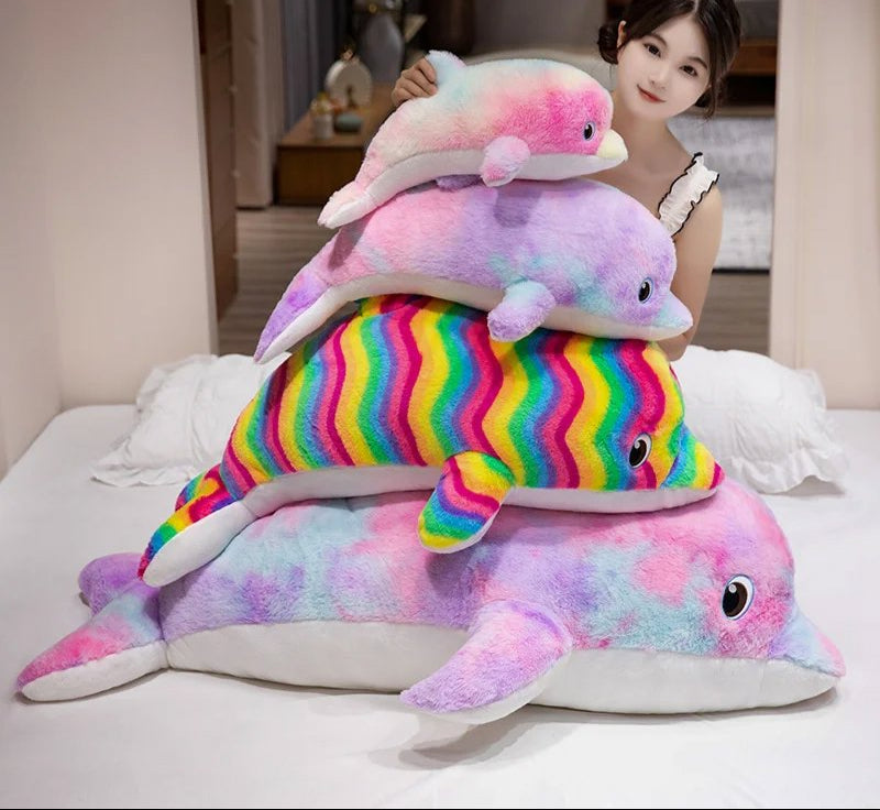 Galaxy Rainbow Dolphin Plushies