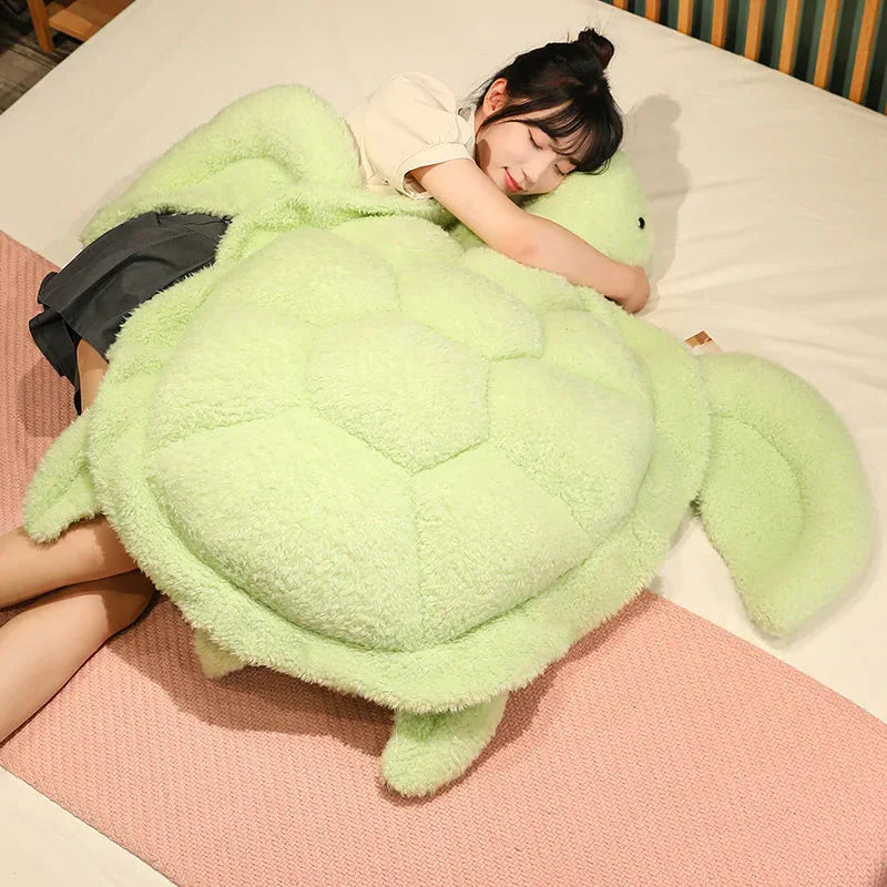 Giant Fluffy Cheerful Turtle Plushie