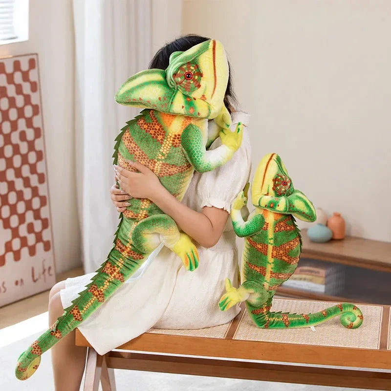 Giant Green Chameleon Plushie