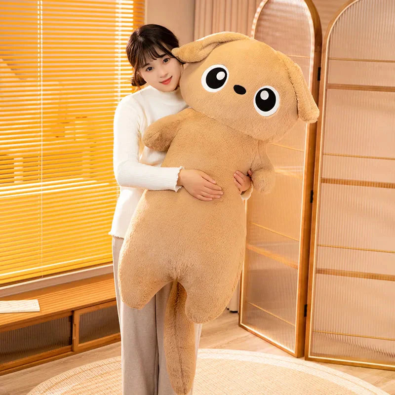 Giant Kawaii Ginger Black Gray Doll-Shape Dog Plushies
