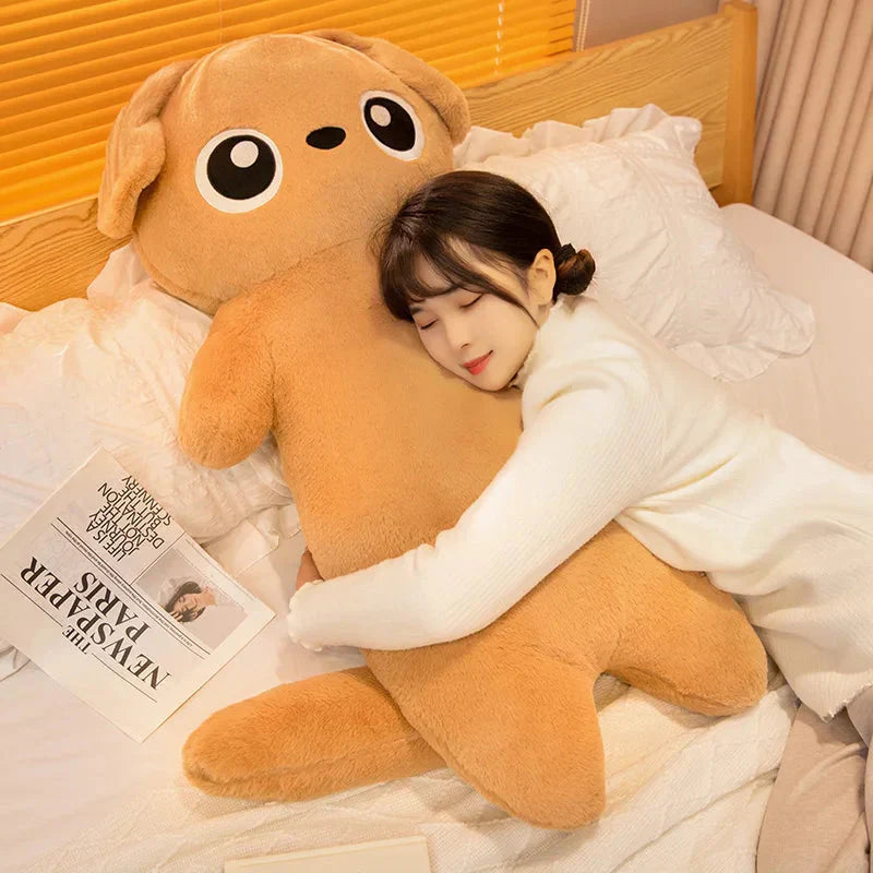 Giant Kawaii Ginger Black Gray Doll-Shape Dog Plushies